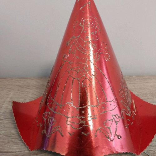 Pierrot paper metallic hats like new, pack of 5, Zitouni 1970