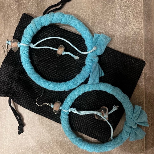 Summer earrings like new, blue turquoise