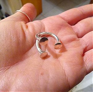 Adjustable silver ring 925