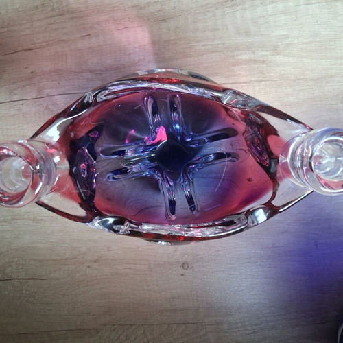 Murano vase-candlestick like new, crystal