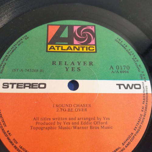 Relayer Yes vinyl used in good condition