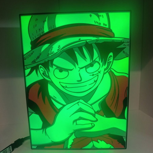 Luffy One Piece Light Box RGB LED new, wall and table lamp