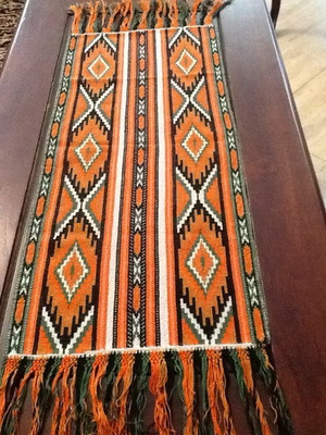 Handmade Semen Table Runner Full with Knotted Tassels like New