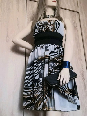 Best Manuel women's dress new size M/L in black and beige