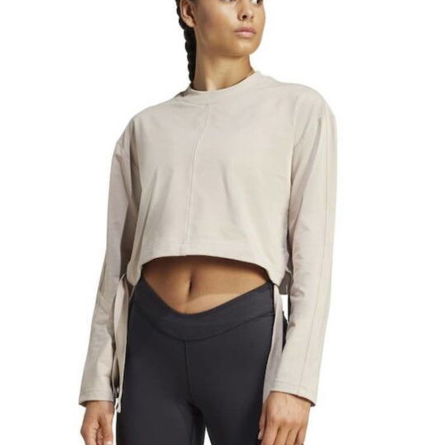 Adidas yoga cover up beige women's new