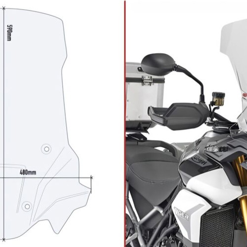 Givi Windscreen for Triumph Tiger 900 like new