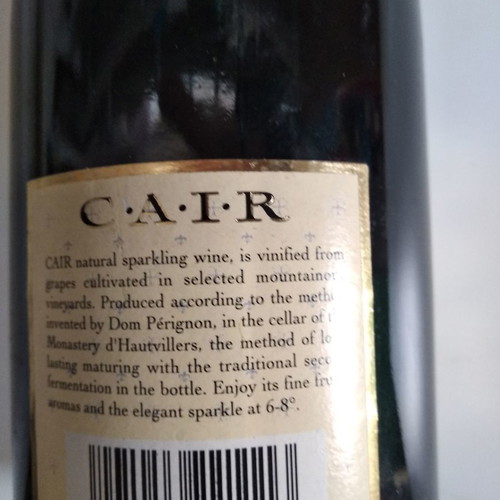 Cair champagne used, brut-demisec, vintage label