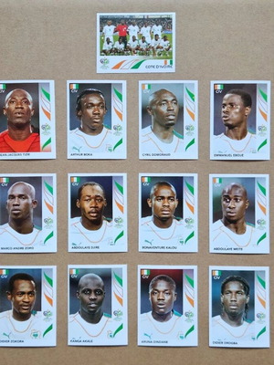 Panini World Cup 2006 Côte d'Ivoire Complete Team Sticker Set