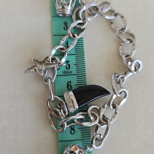925 silver bracelet with removable charms