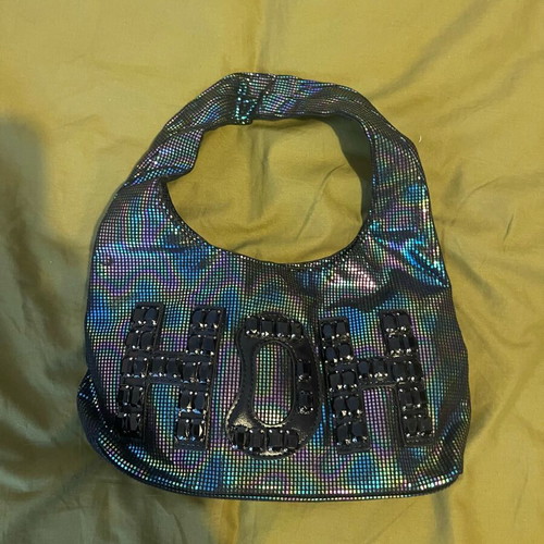 House of Holland Iridescent Holographic Tote Bag like new