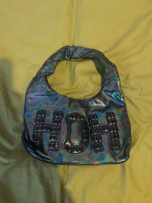 House of Holland Iridescent Holographic Tote Bag like new