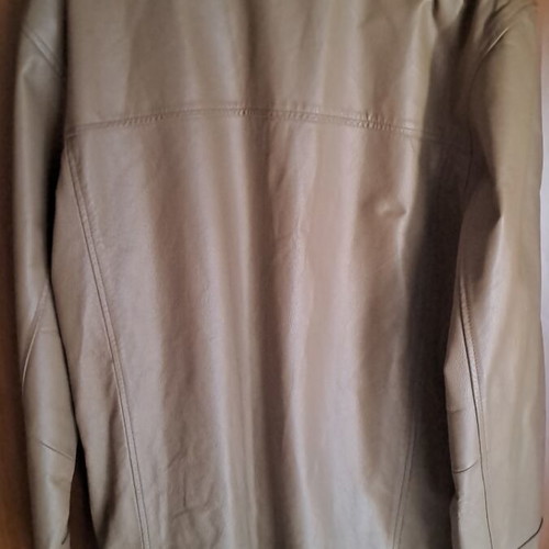 Leather jacket beige caramel XXL used, Leder brand