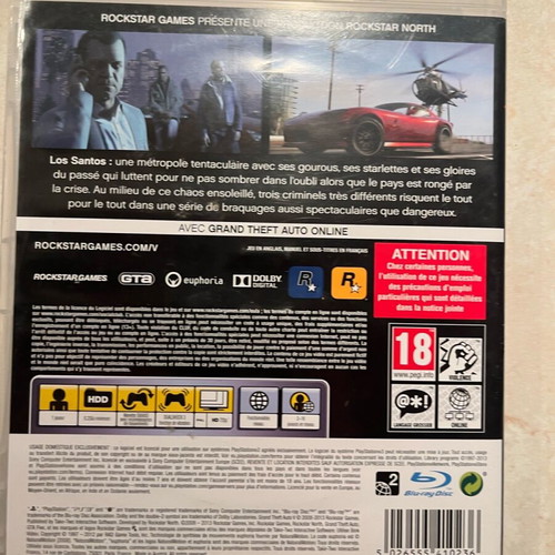 GTA V PlayStation 3 with manual like new