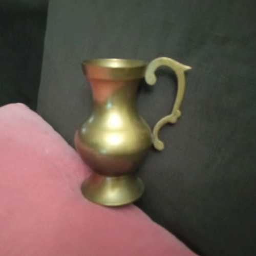 Brass jug used, very old, Austrian origin