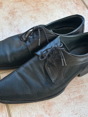 Sagiakos Oxford dress shoes black leather like new, size 41