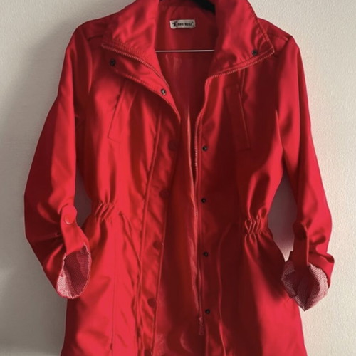 Coat red, size L/40, like new