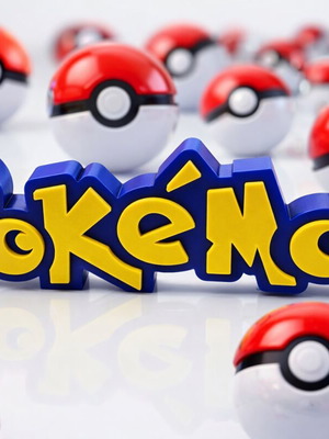 Pokemon logo decorative new 24 x 10 cm