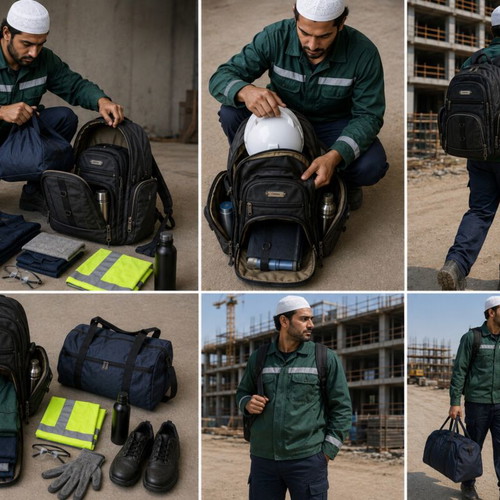 Ormi black backpack for daily use