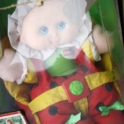 Vintage 1995 Lil Lady Playskool soft baby doll with basket new