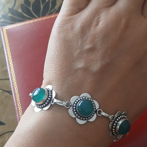Handmade 925 silver bracelet size up to 21 cm like new