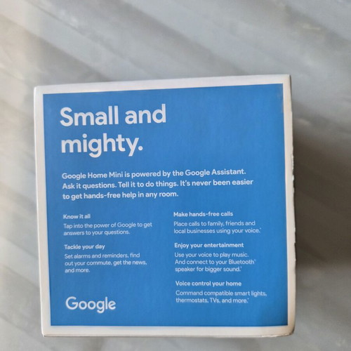 Google Home Mini smart speaker new, sealed, Chalk color