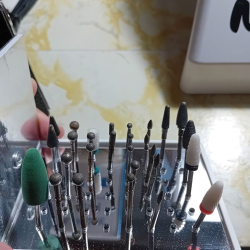 Nail drill bits used, various types