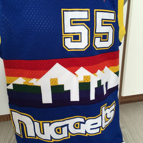 Adidas Denver Nuggets Dikembe Mutombo #55 Hardwood Jersey Shirt 2014 like new