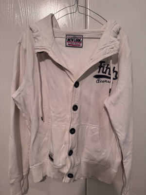New Look cardigan with hood, like new, size M, white cotton