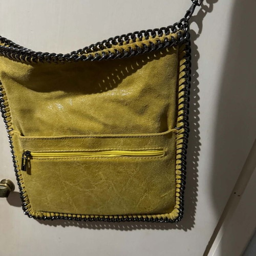 Crossbody bag Italian leather yellow like new