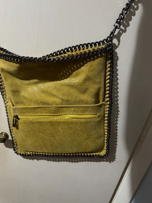 Crossbody bag Italian leather yellow like new