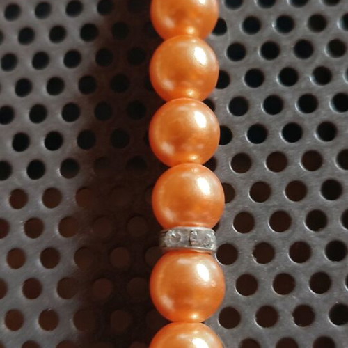Muslim prayer beads new, synthetic with silver plated design