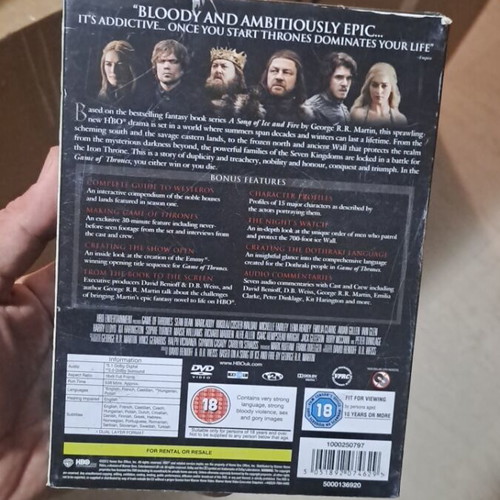 Game of Thrones The Complete First Season DVD with Greek subtitles
