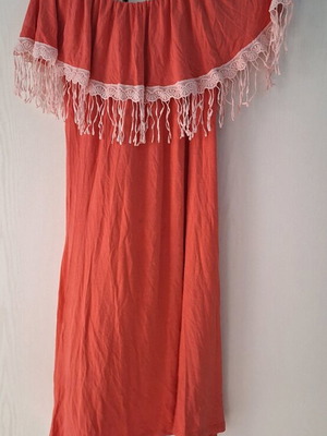 Dress salmon with gathers like new, size XL