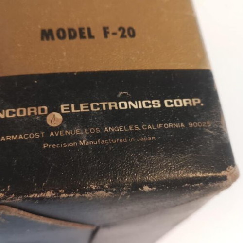 Concord F20 Sound Camera like new, rare Japanese sound recorder