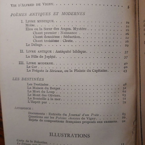 Alfred de Vigny Poésies Choisies book used, French