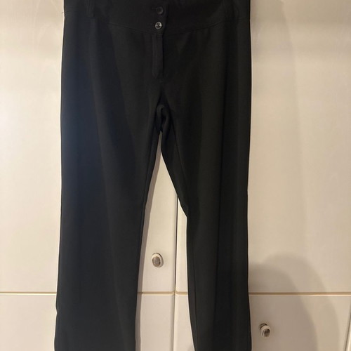 Black classic pants with regular fit