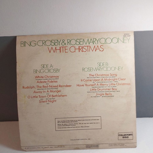 White Christmas vinyl used with Bing Crosby and Rosemary Clooney