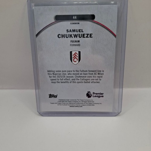 Samuel Chukwueze 2026 Topps Finest Premier League #44 card like new