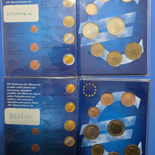 Euro Coin Folder New, First Sets from 11 Countries