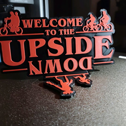 Stranger Things Welcome to the Upside Down 3D Printed Decorative Piece new