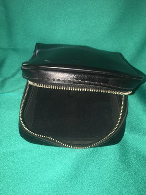 Leather wallet case black used
