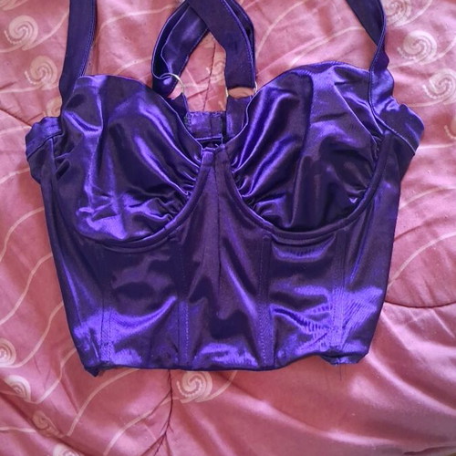 Bustier top purple size S/M like new