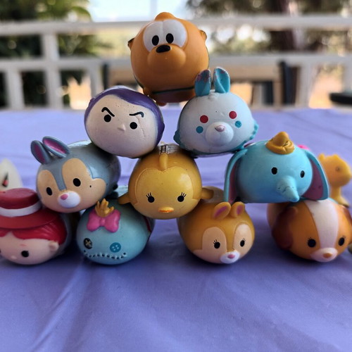 Disney Tsum Tsum and Stikeez figures used, set of 34