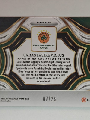 Saras Jasikevicius Panini Select Euroleague 25 26 card new