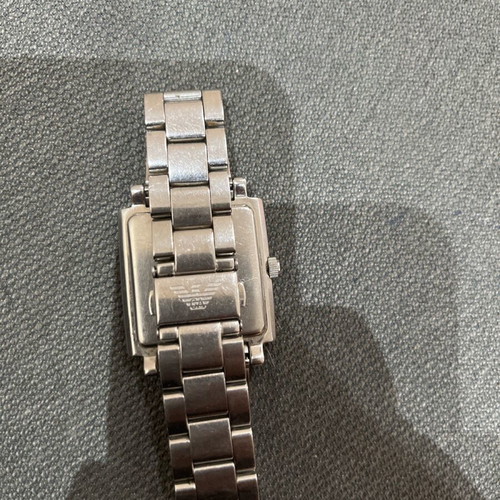 Emporio Armani watch used, silver, fully functional with new battery
