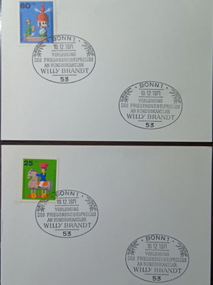 FDC first day cover cards Germany new, pack of 4