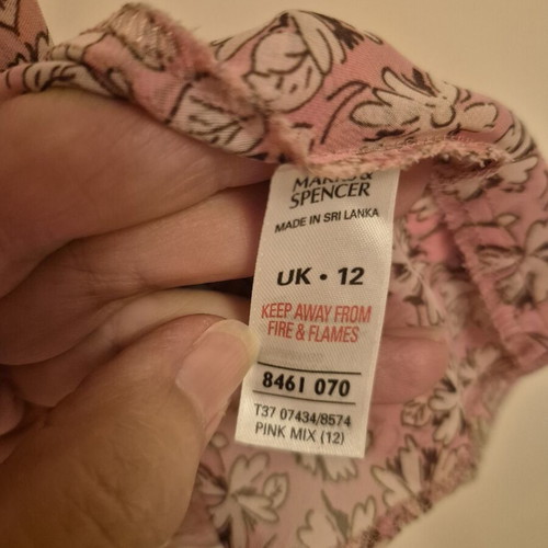Floral nightdress Marks & Spencer like new, dusty pink cream flowers