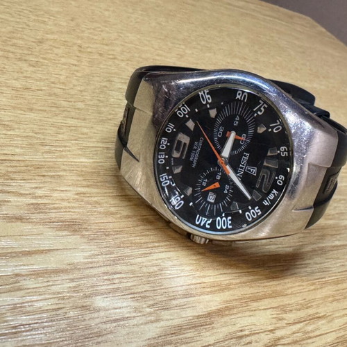 Festina watch 42 mm used, men's, black and white