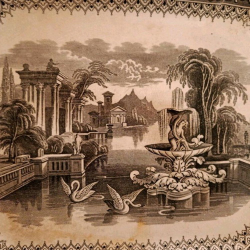 Athens vintage platter by W. Adams & Sons, like new