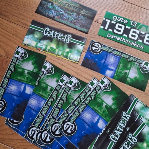 Panathinaikos stickers like new, set of 24 pieces
